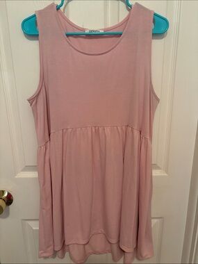 Zenana sleeveless babydoll top